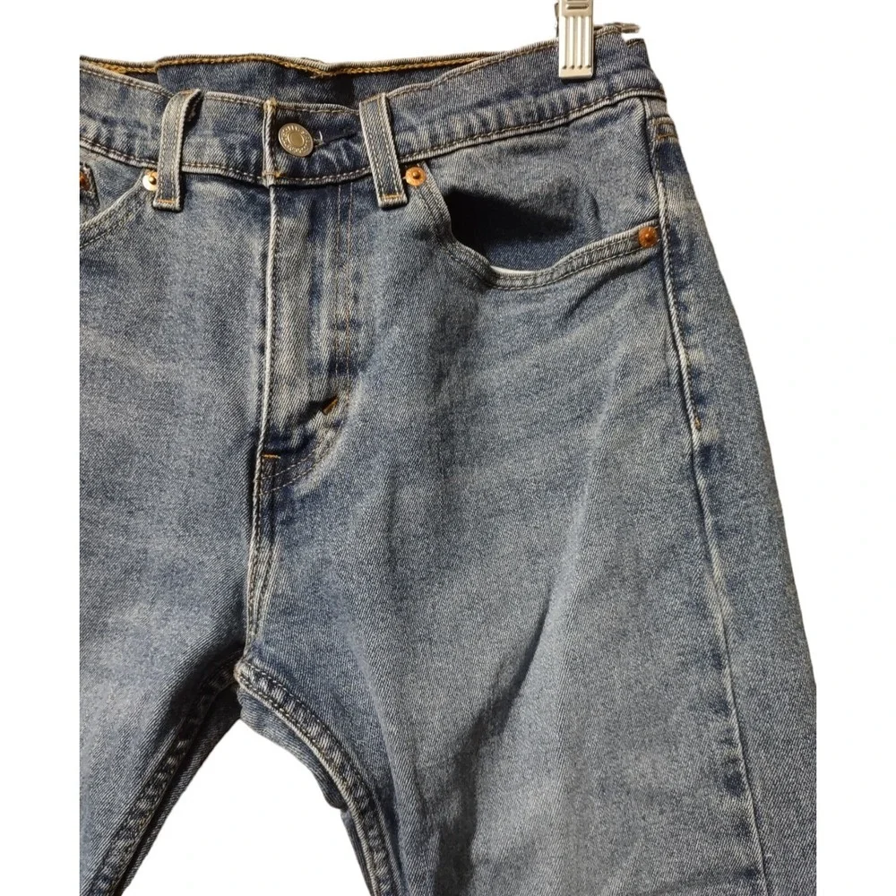 Levi‎ Strauss & Co. Jeans Men's 29x30 Relaxed 505 Pocket Blue Denim Whiskering